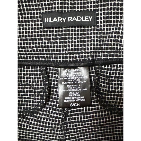 Hilary Radley Black and White Check Pull On Pants size Small. - Picture 4 of 6